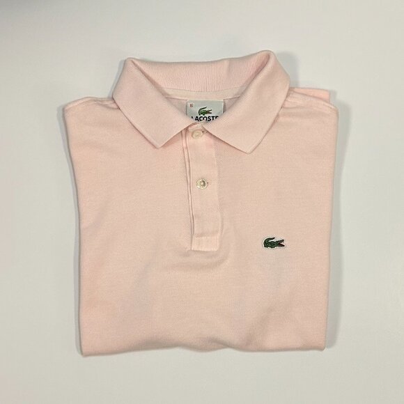 100% AUTHENTIC LACOSTE PINK POLO T-SHIRT YOUTH SIZE 16/ WOMENS S - Picture 6 of 7
